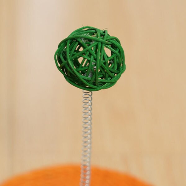 Lemon Sisal Scratcher with Rattan Spring Ball - Image 5
