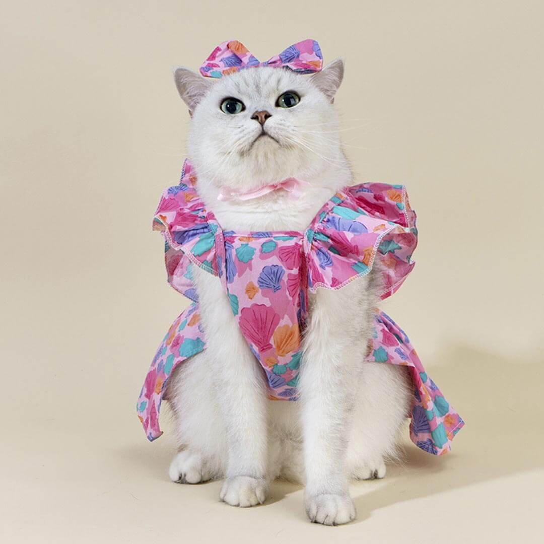 Little Princess Cat Dress & Bow Set - Image 2